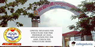 UPRTOU Releases Fee Structure for PhD Program AY 2025, Application Fee INR 1000; Check Fee Structure Here!